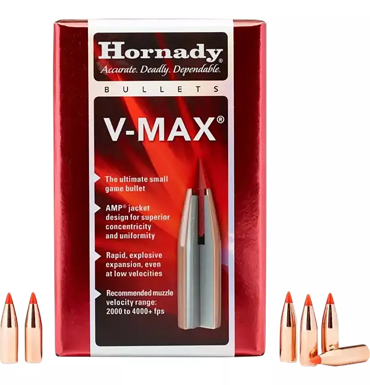 Hornady 22271 V-Max22 Cal .224 55 gr V Max 100 Per Box/ 40 Case