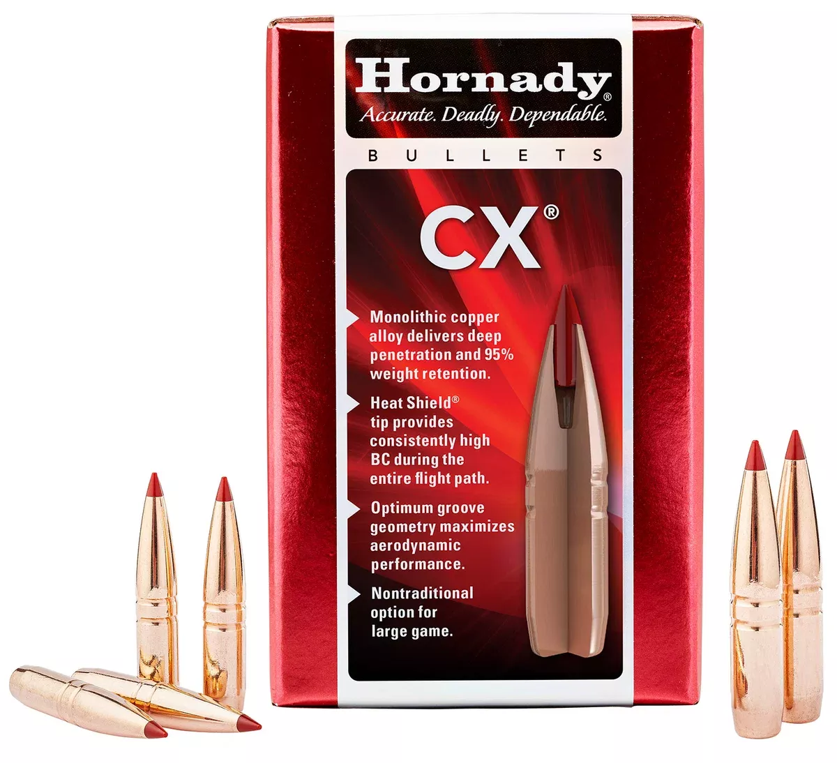 Hornady 243704 CX6mm 80 gr Copper Solid/ 50 Per Box