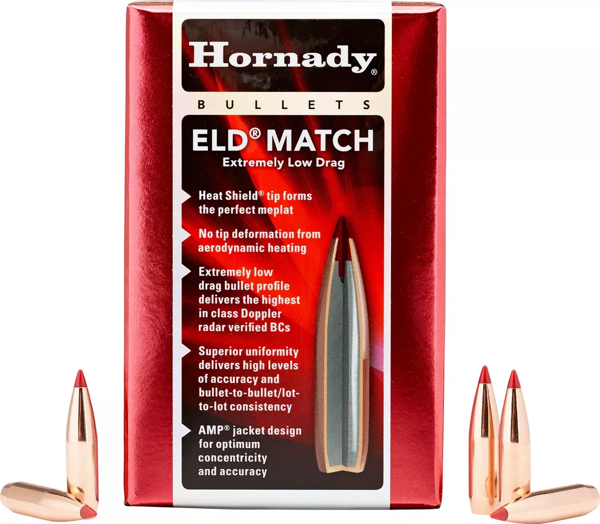 Hornady 263331 6.5mm .264 147gr Extremely Low Drag-Match 500 Per Box/6 Case