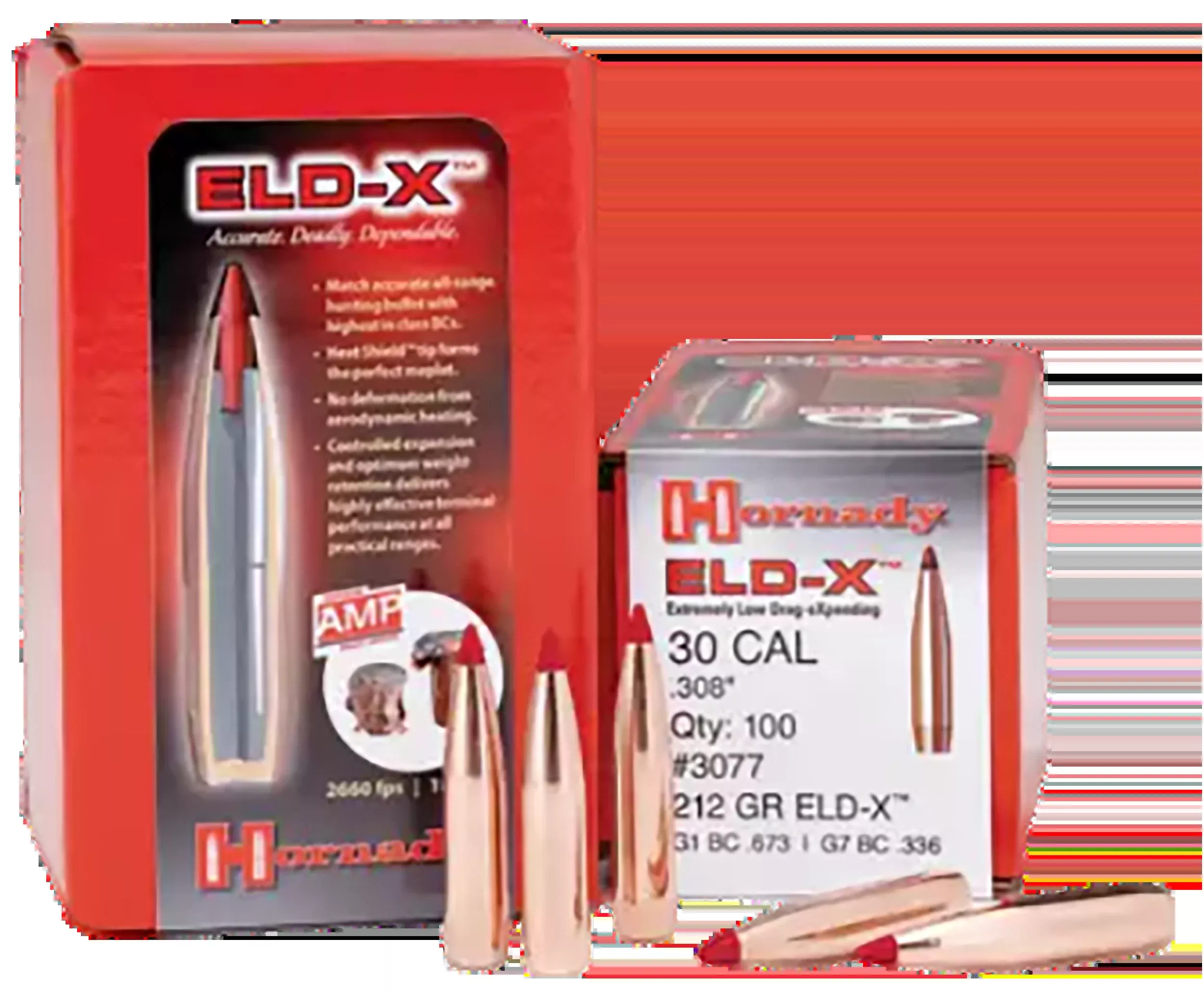 Hornady 2840 ELD-X 7mm .284 162 gr Extremely Low Drag eXpanding Rifle Bullets - 100 Count