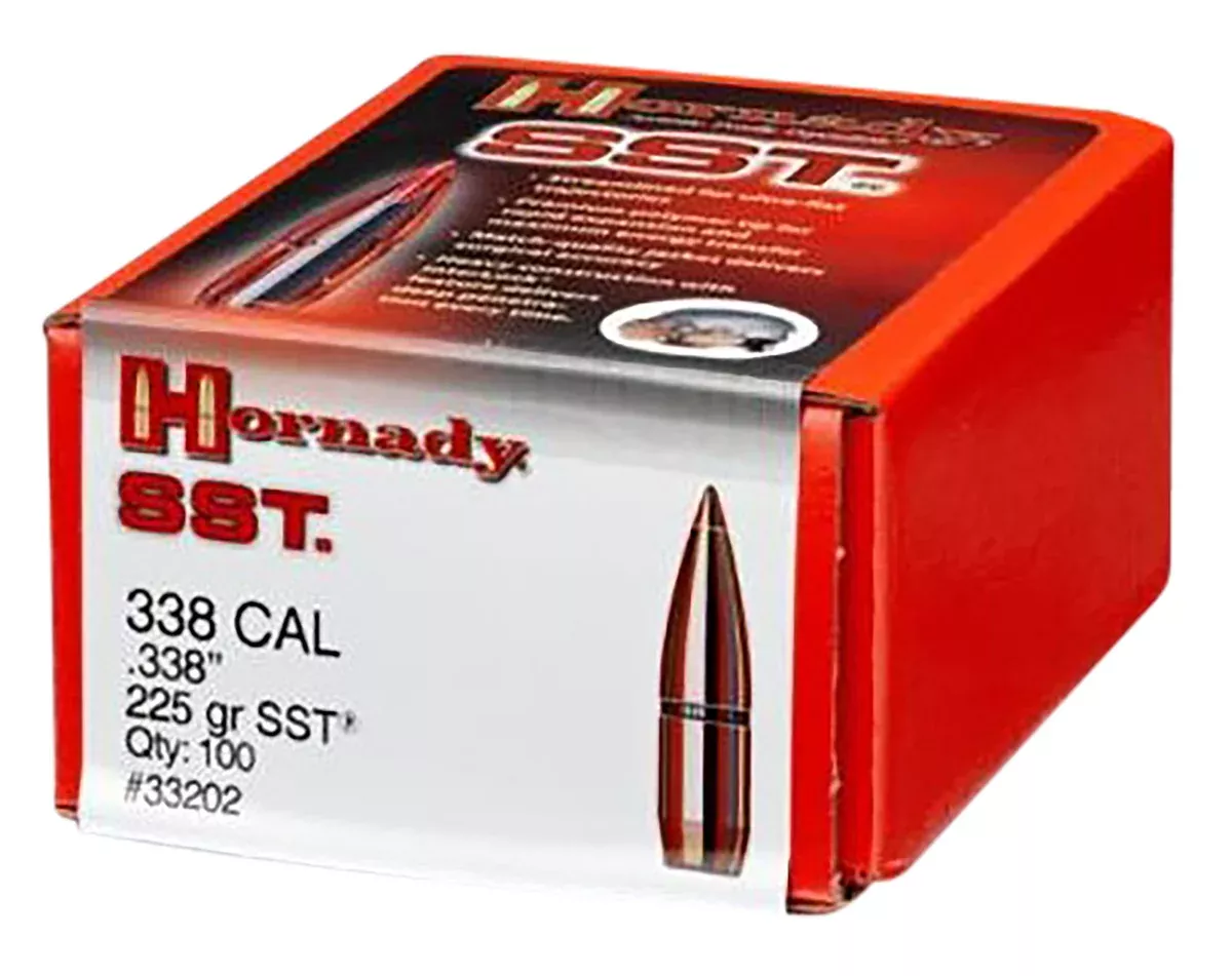 Hornady 33202 SST338 Cal .338 225 gr Super Shock Tip 100 Per Box/ 15 Case