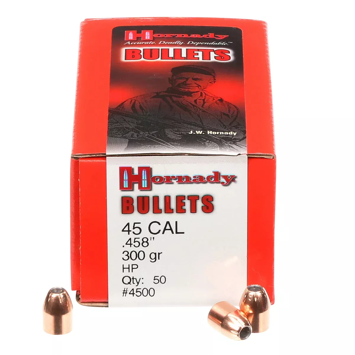 Hornady 4500 InterLock45 Cal .458 300 gr Hollow Point 50 Per Box/ 15 Case