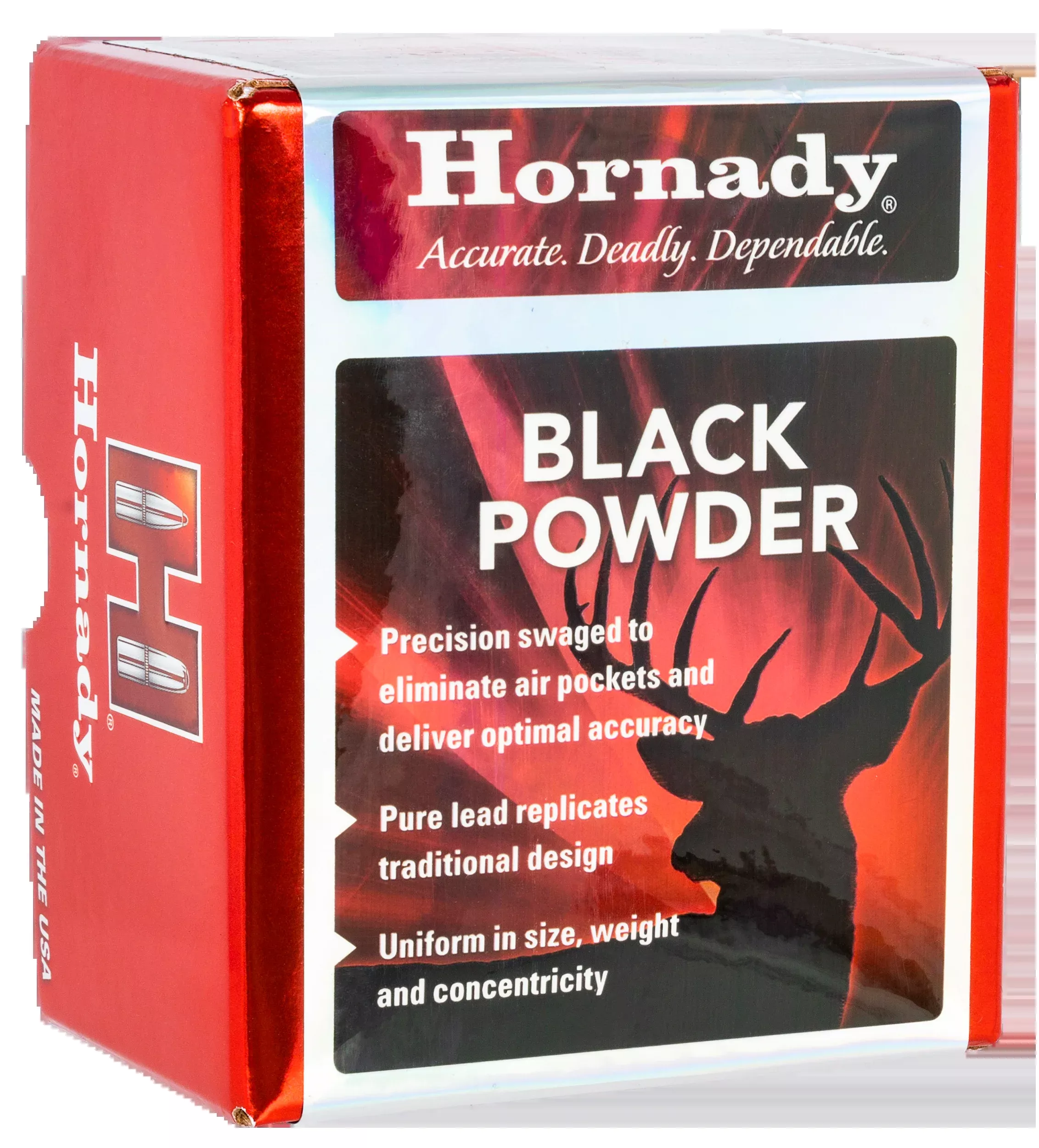 Hornady .54 Caliber (.535) Black Powder Lead Round Balls, Cold-Swaged Pure Lead, 100/Box 6110