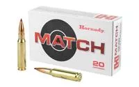 Hornady 80966 Match Target 308 Win 168 Gr Extremely Low Drag- Match (Eld- M) 20 Per Box/10 Cs