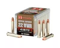 Hornady 83200 Critical Defense Rimfire 22 Wmr 45 Gr Flex Tip Expanding (Ftx) 50 Per Box/40 Cs