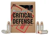 Hornady 90050 Critical Defense Personal Defense 30 Super Carry 100 Gr Hornady Flex Tip Expanding (Ftx) 20 Per Box/10 Cs