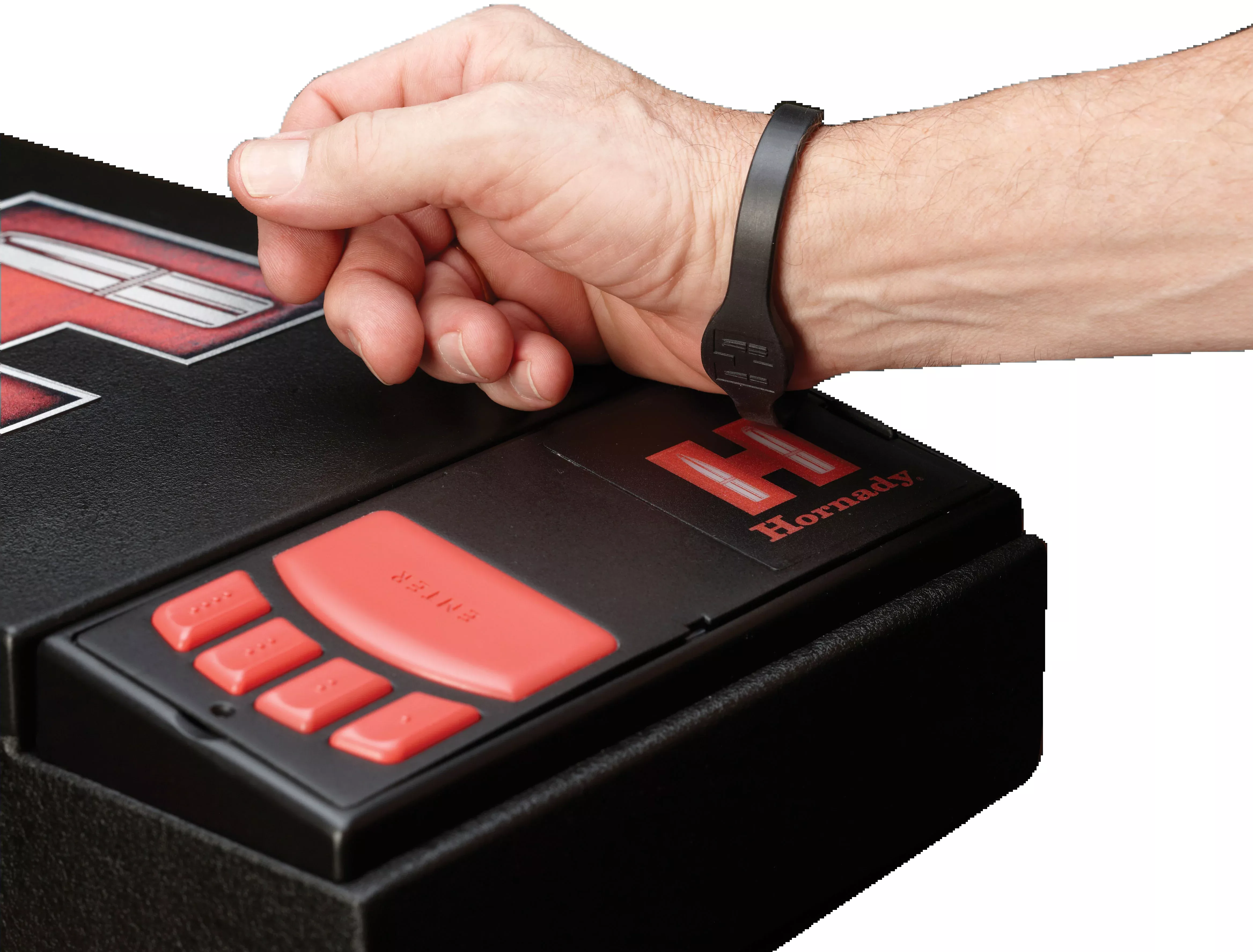 Hornady 98166 Rapid Safe RFID Wrist Band - Black Rubber