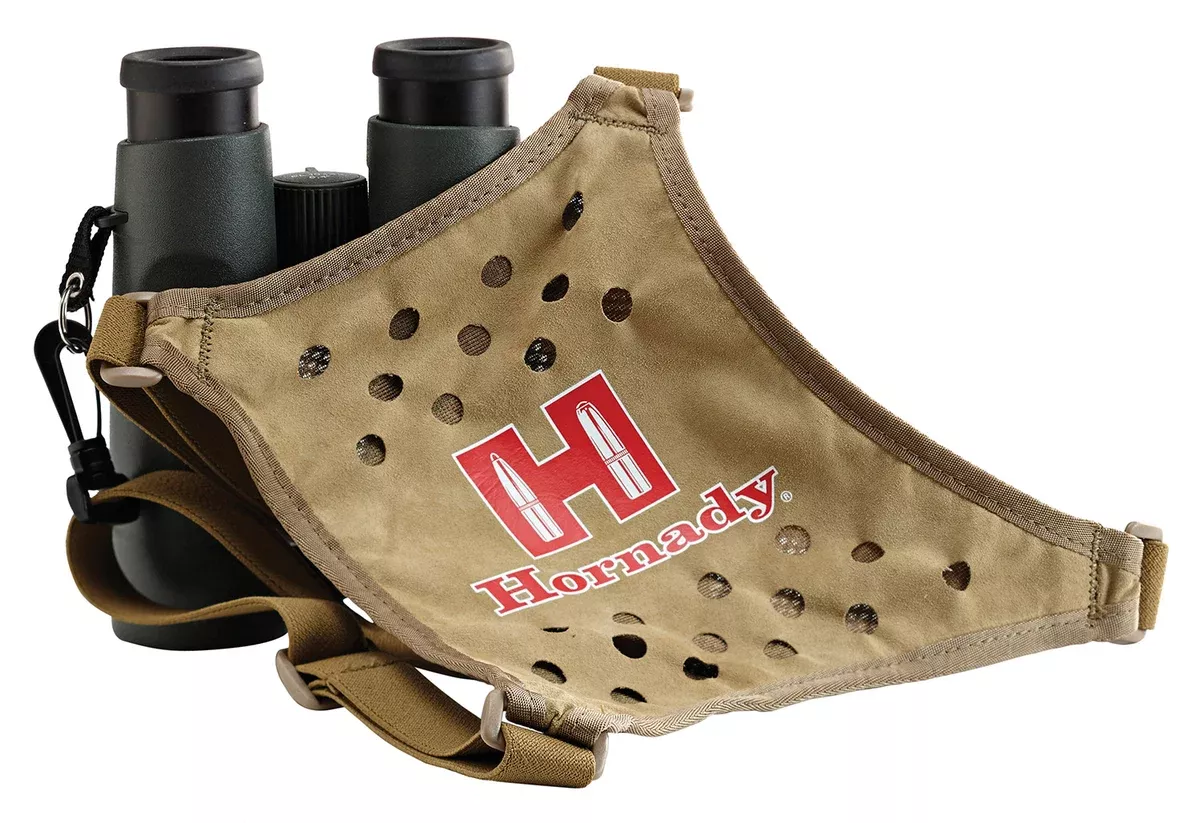 Hornady 99121 Binocular HarnessTan Red Logo Elastic Straps