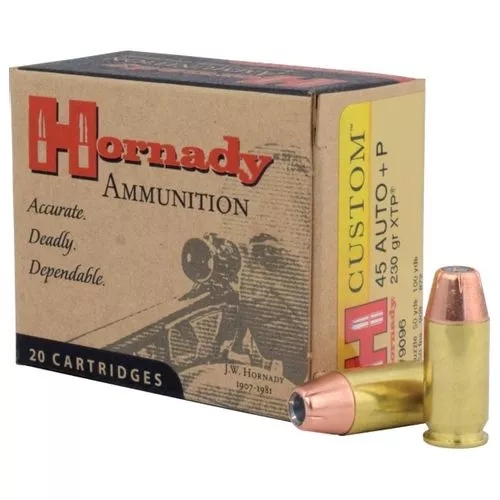 Hornady Ammunition .45 ACP 230gr JHP/XTP Plus P