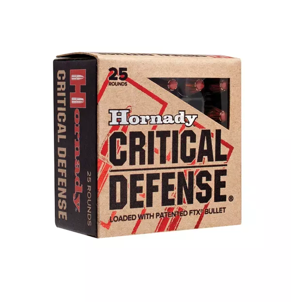 Hornady Critical Defense 9mm Ammunition 25 Rounds FTX 115 Grain