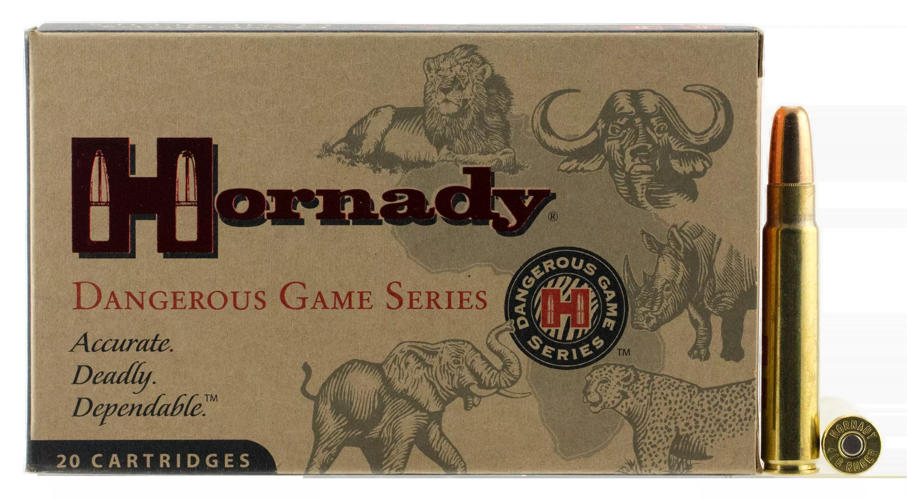 Hornady Dangerous Game .416 Ruger 400gr DGS Ammo - Box or Case