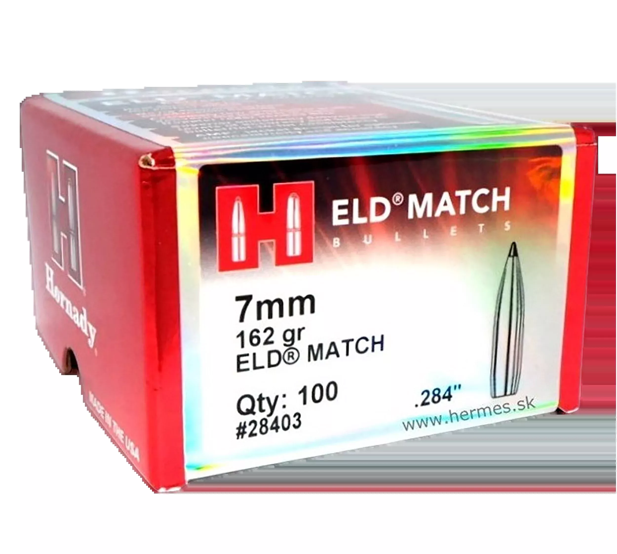 Hornady ELD Match 7mm .284 162 gr Reloading Bullets - 100/Box