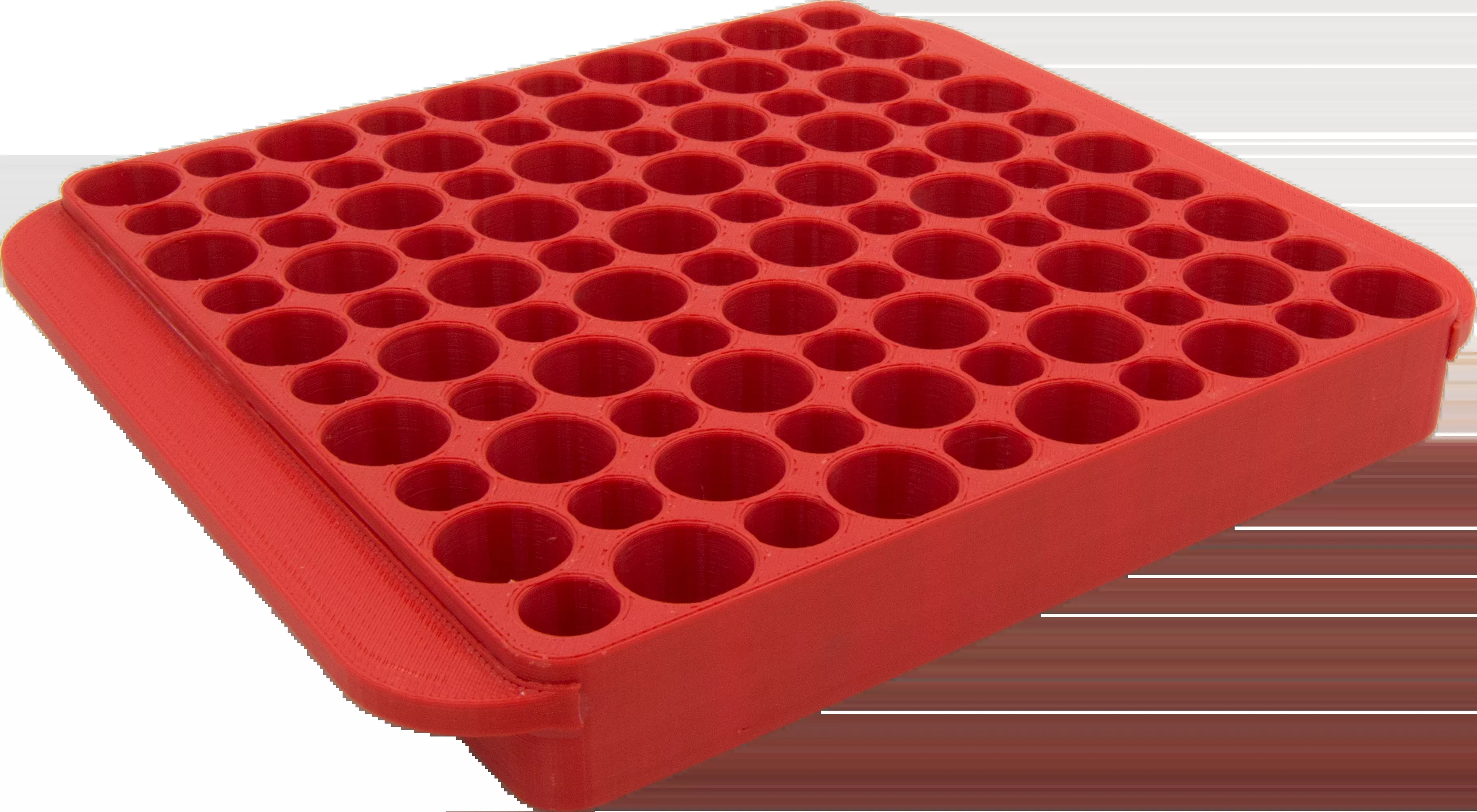 Hornady Magnum Reloading Block 50-Round Large Caliber Case & Shotshell Tray, Red 480042