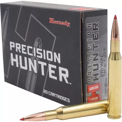 Hornady Precision Hunter .270 Winchester Ammunition 20 Rounds ELD-X 145 Grains 80536