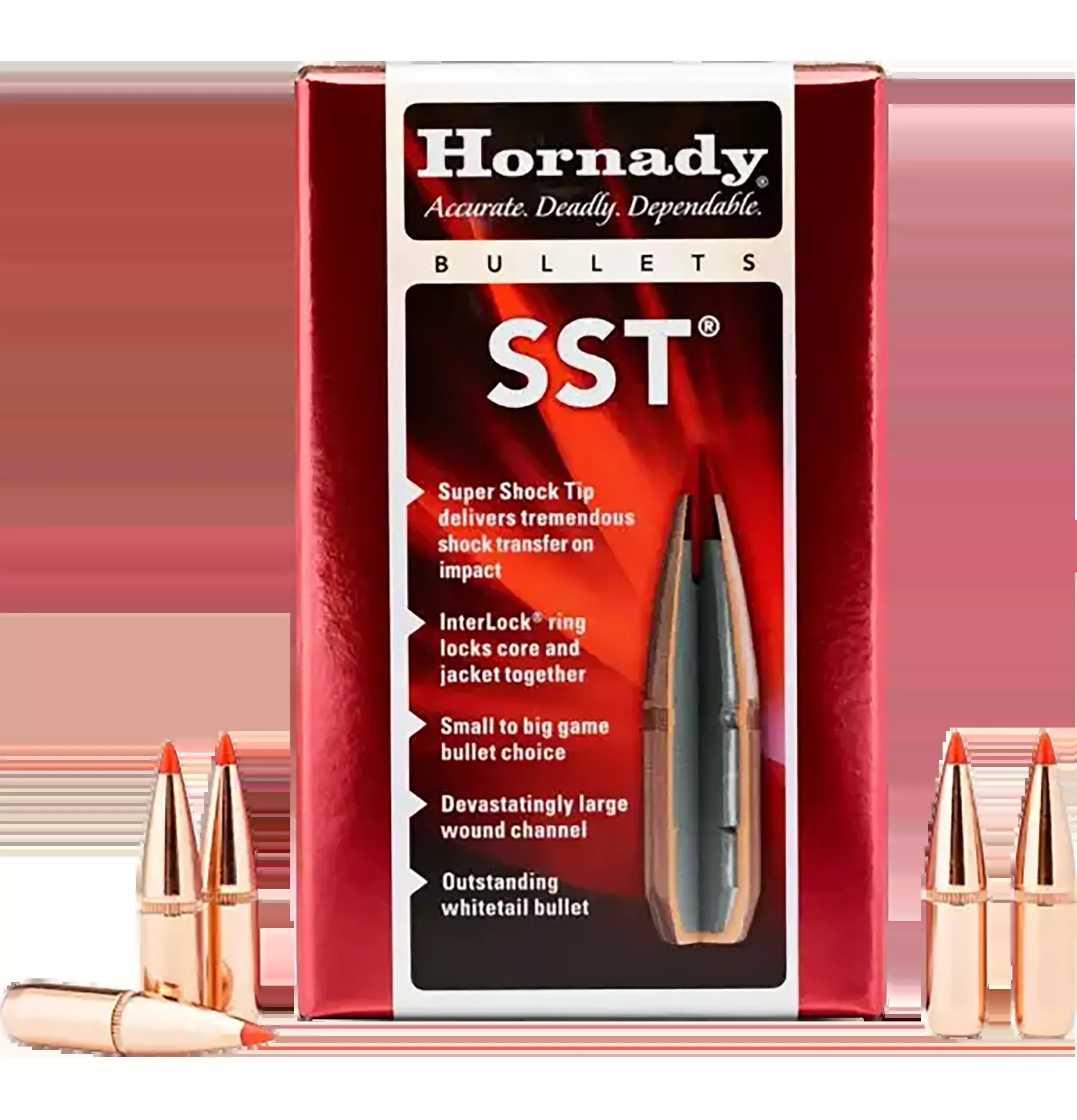 Hornady SST 30 Caliber .308 165 gr Super Shock Tip Bullets - 100 Count