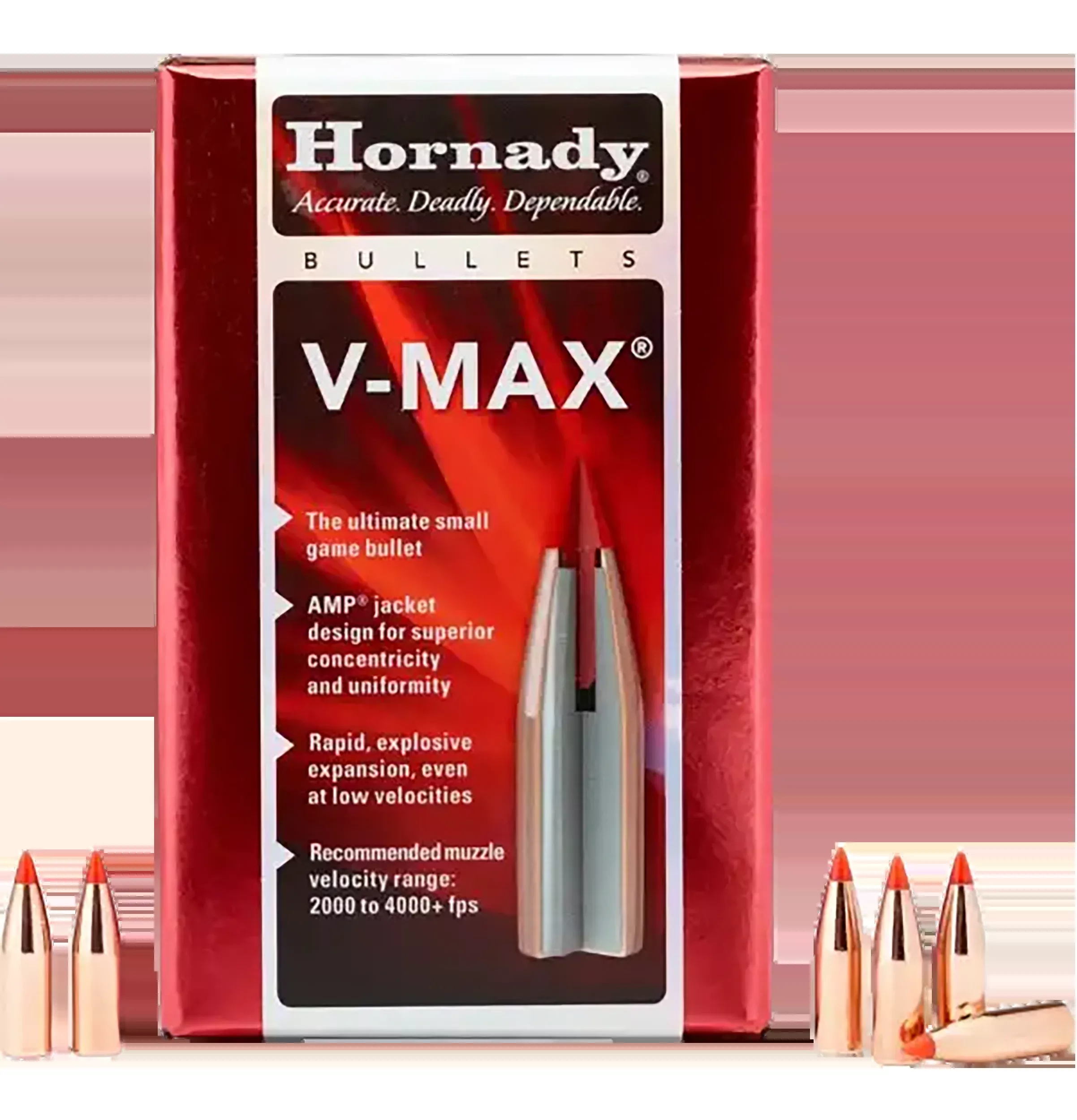 Hornady V-MAX 6.8mm/.277 110gr Polymer Tip Bullets w/ Cannelure 100/Box 22721