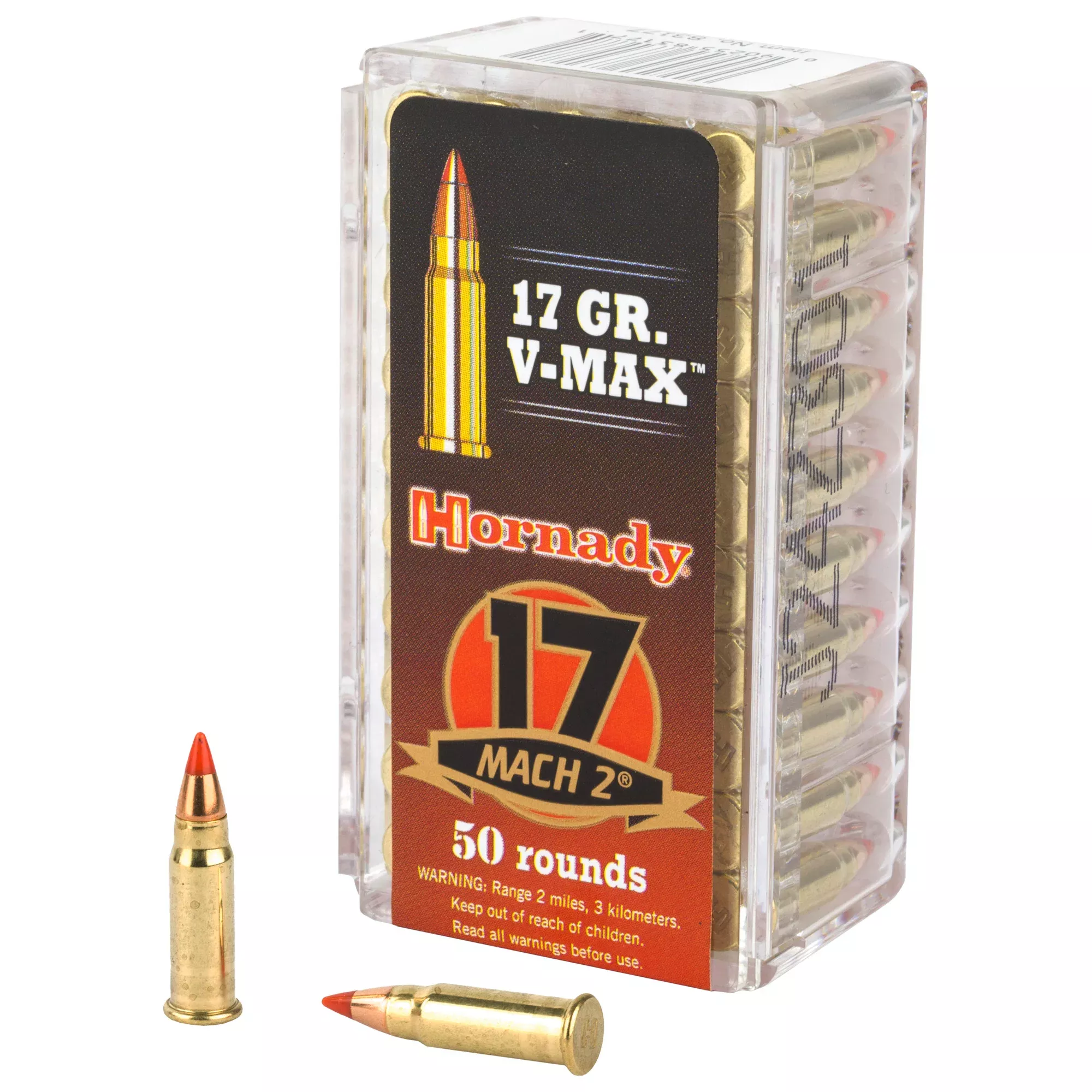 Hornady Varmint Express 17 HM2 Rimfire Ammo 17gr V-MAX 50 Rounds 83177