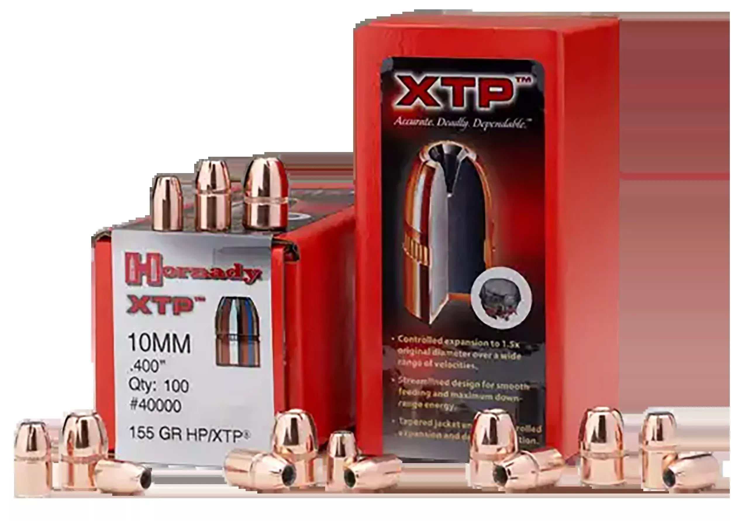 Hornady XTP 10mm Auto .400 155 gr Hollow Point - 100/Box