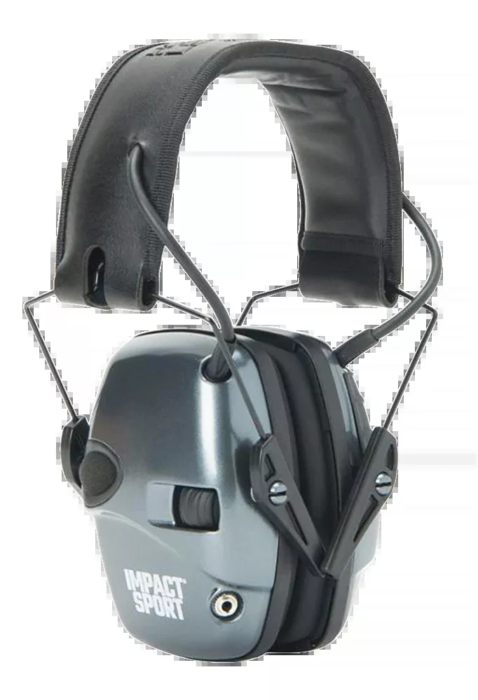 Howard Leight Impact Sport Electronic Earmuff, 22 dB NRR, Over-Head, Gray/Black, Youth/Small R02532