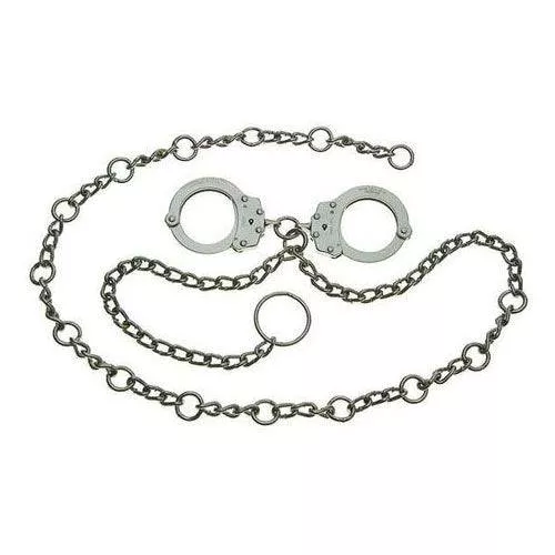 Humane Restraint Waist Chain with Cuffs in Front