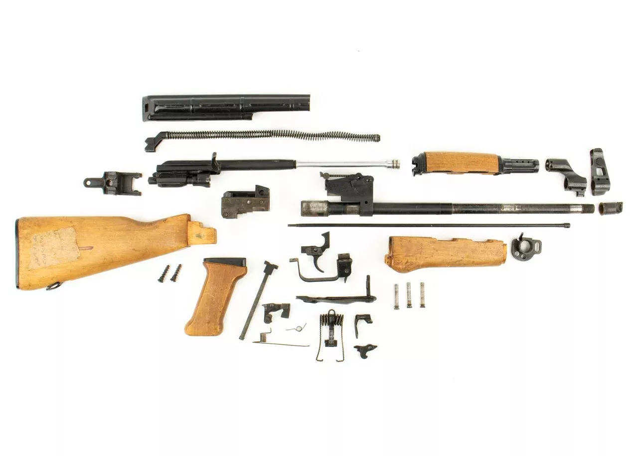 Hungarian AK63F Fixed Stock Parts Kit with Intact Barrel 7.62x39 - Non-Matching Serial Numbers
