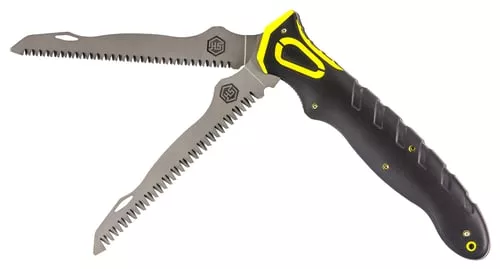 Hunters Specialties 100053 Command Grip Dual Saws Folding 5cr15/3cr14 Ss 12 " Long Saw Blade Black Rubber Handle