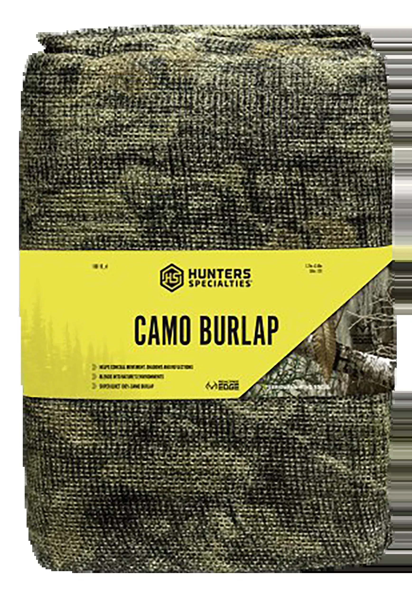 Hunters Specialties Camo Burlap Blind Material, Realtree Edge, 54 x 12 ft, durable mesh — 100119