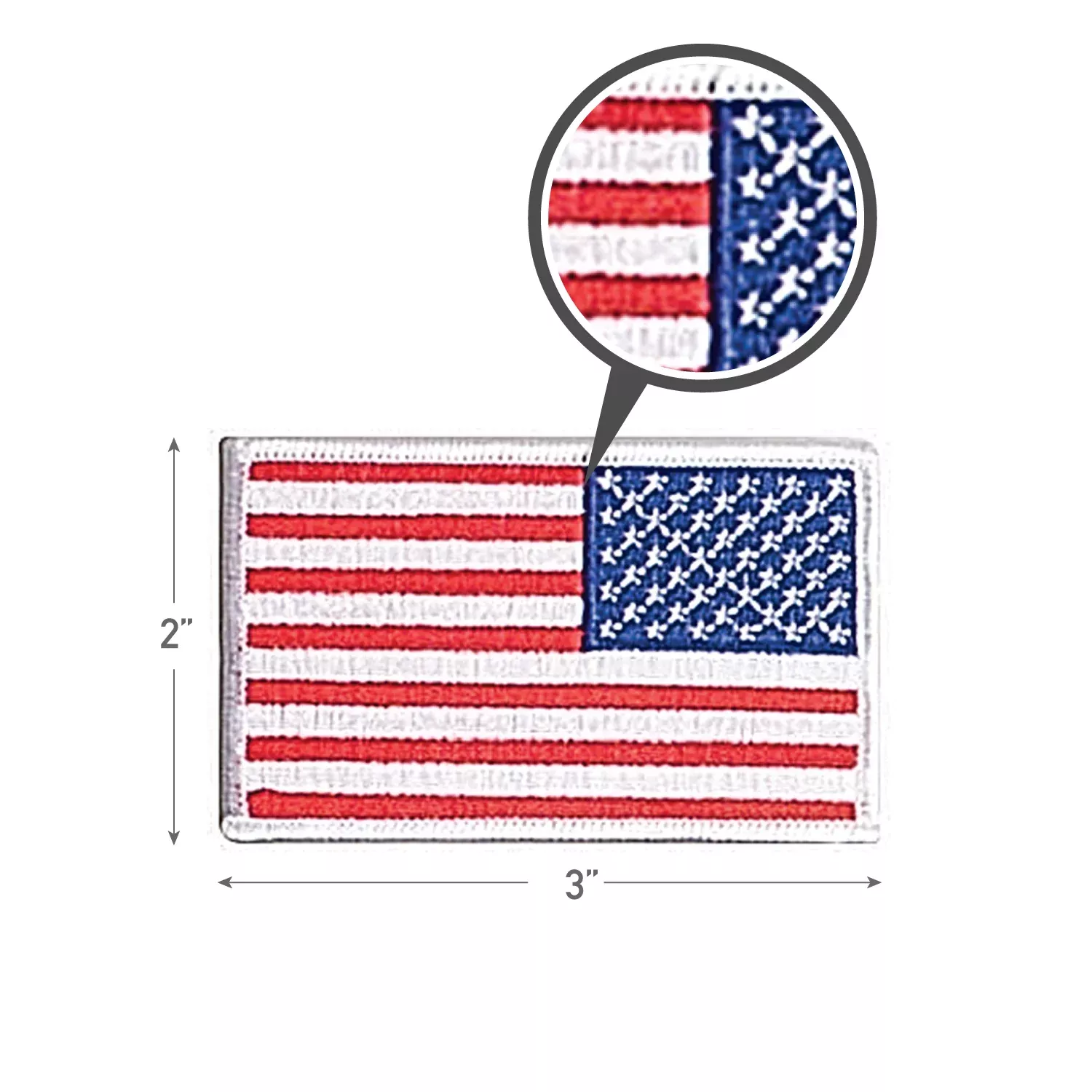 Iron On / Sew On Embroidered US Flag Patch