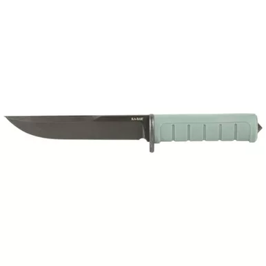 KA-BAR 6100 Dust I Fixed Blade Knife - 6.13" D2 Black Clip Point Blade, Green GFN Handles, Plastic Sheath