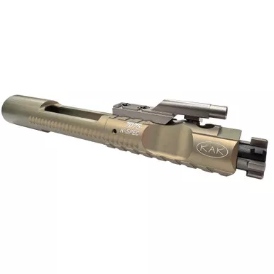 KAK Industry K-SPEC Enhanced Low Mass Bolt Carrier Group Dual Ejectors - Satin Gold Finish