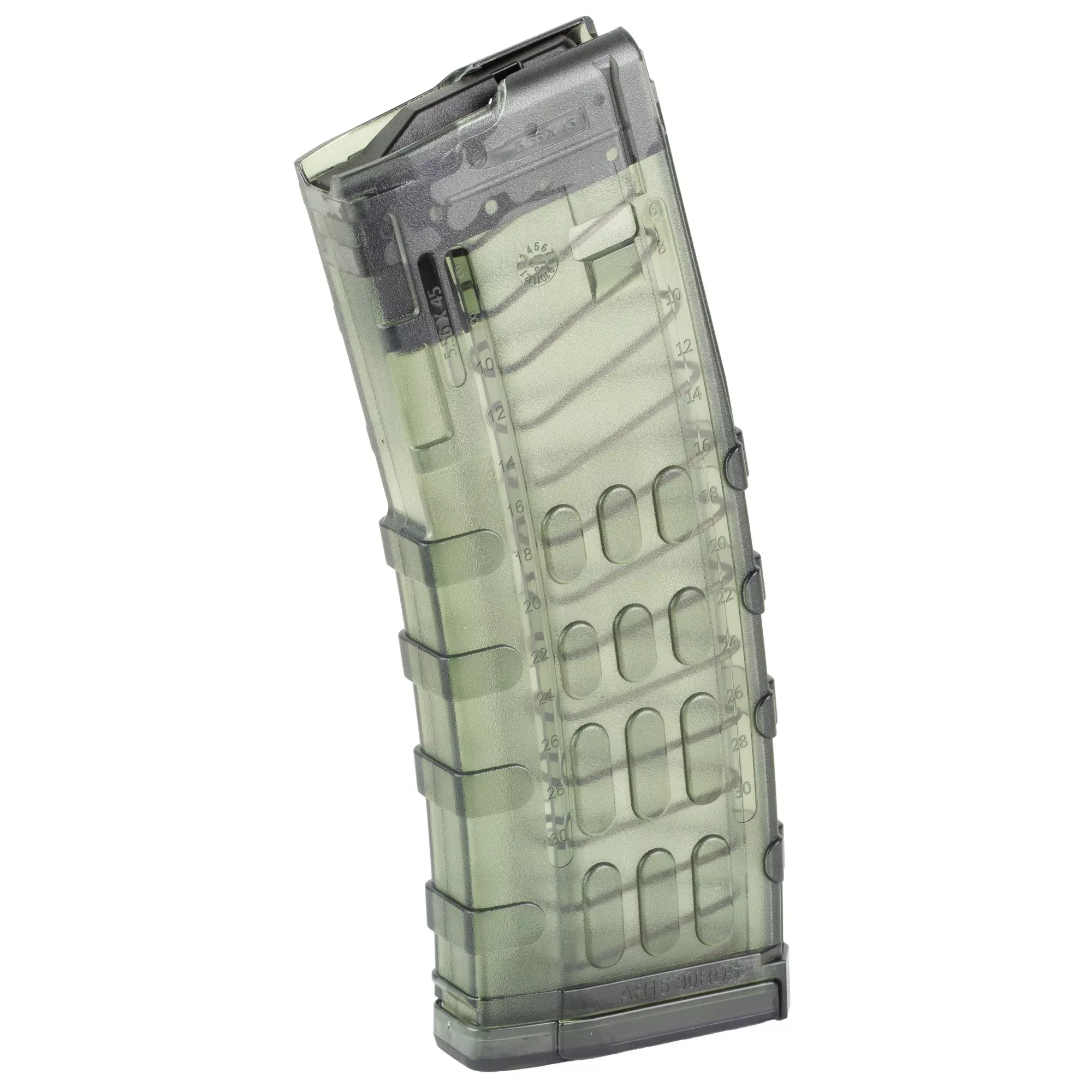 KCI USA AR-15 30-Round Polycarbonate Magazine w/ Steel Feed Lips & Anti-Tilt Follower KCI-MZ065