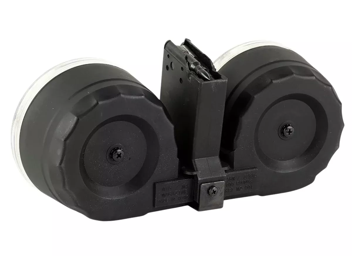 Kci Usa Inc KCIMZ067 AK100rd Drum 223 Rem/5.56 NATO Fits AK Platform Black