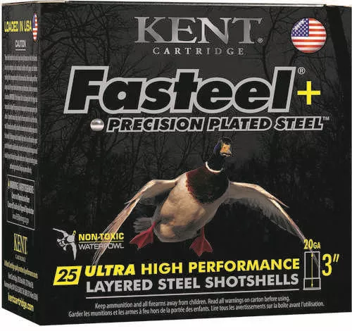 Kent Cartridge K203FSP284X6 Fasteel 2.0 Waterfowl 20 Gauge 3" 1 Oz 4X6 Shot 25 Per Box/ 10 Cs