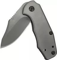 Kershaw 3560 Ember 2 " Folding Modified Clip Point Plain Gray Ticn 8cr13mov Ss Blade Gray Ticn Stainless Steel Handle Includes Pocket Clip