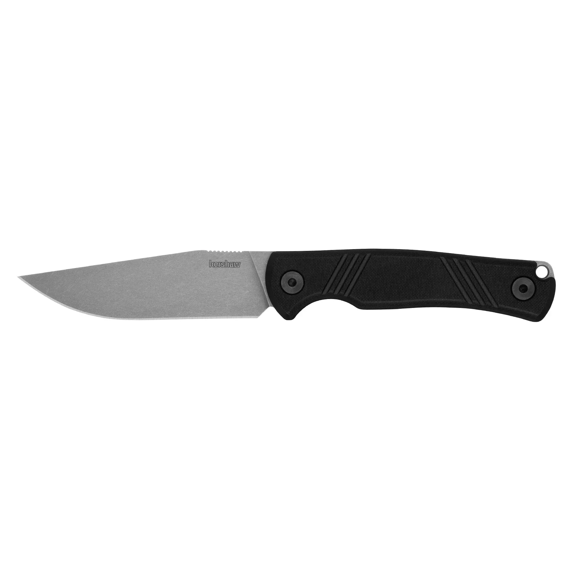 Kershaw Pack Mule Fixed Blade Knife, N690 Clip Point, Black G10, Kydex Sheath, Made in USA 1089