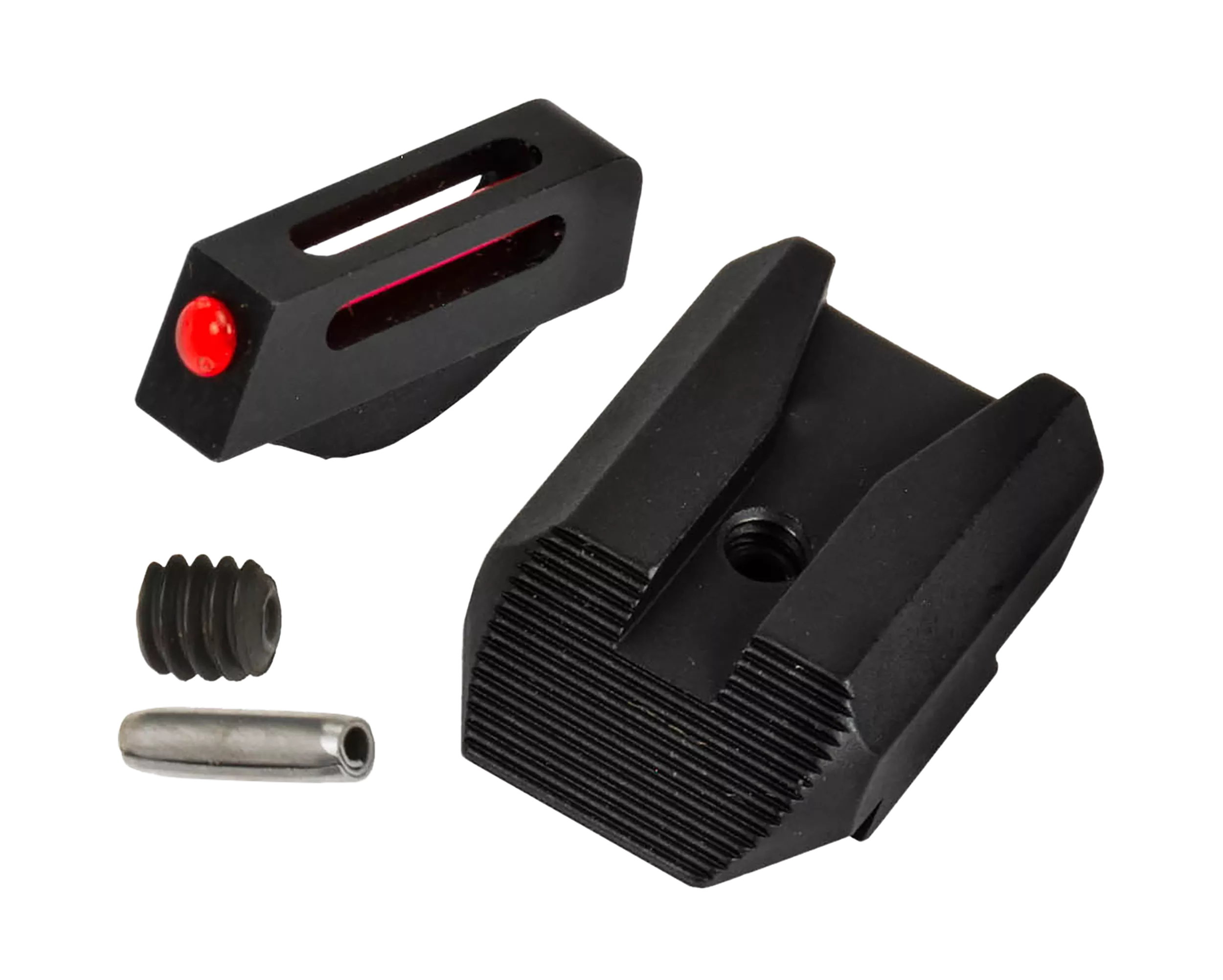 Kimber Mfg.,inc 4000153 KS6 Fiber Optic Sight SetRed/Fiber OpticFront Sight- Black/Blank Rear Sight