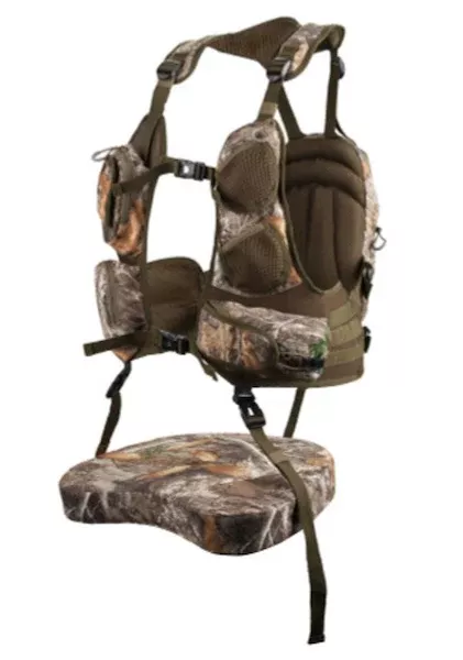KNIGHT & HALE Run N' Gun 200 Turkey Vest, Realtree Edge Camo, Lightweight 10-Point Fit KHT0065