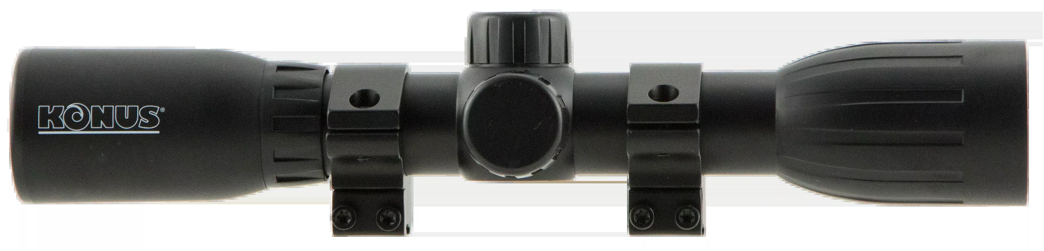 Konus KonusFire 4x32 Rifle Scope, Matte Black, 1-inch Tube, 30/30 Reticle, Rings Included 7350