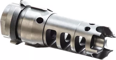 LanTac USA SilencerCo KeyMo AK Muzzle Brake 7.62x39mm - 14x1 LH Thread Pitch, Black Nitride Finish