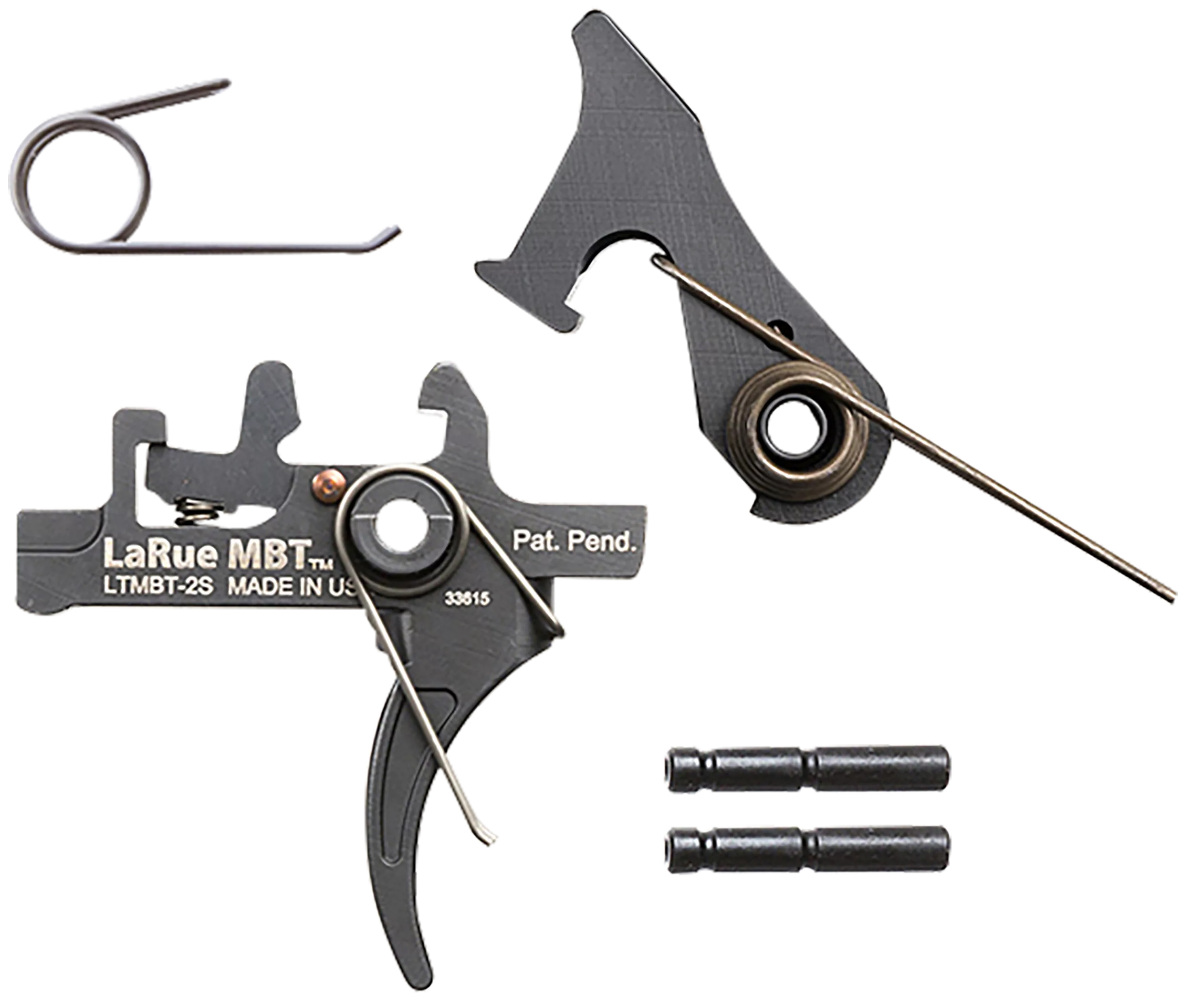 Larue Tactical LTMBT2S MBT-2SBlack Two-Stage Curved Fits AR10/AR15