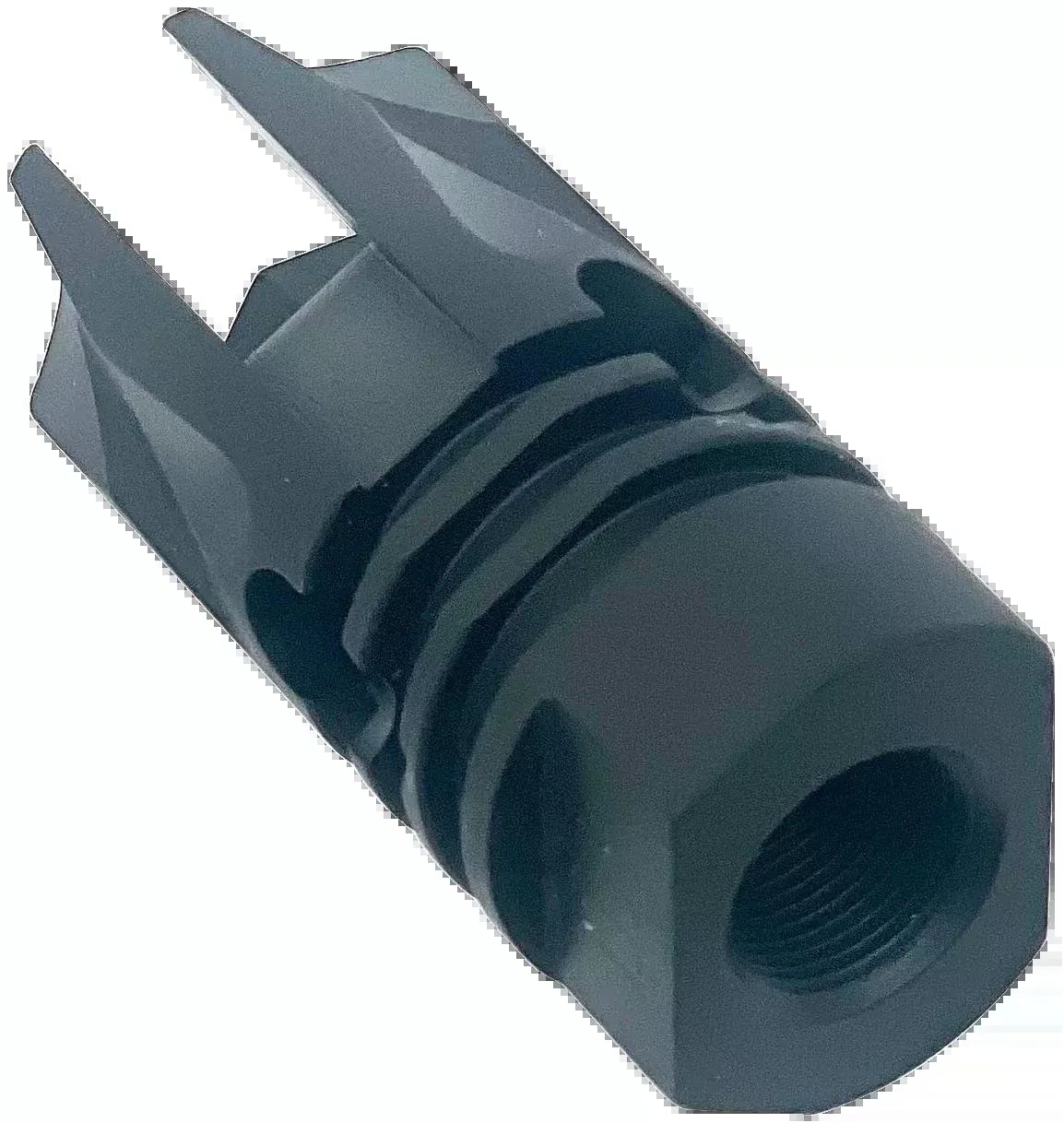 LBE Unlimited AR-15 REV Flash Hider for 5.56 NATO/.223 Rem, 1/2-28 Threads, Matte Black ARFHREV