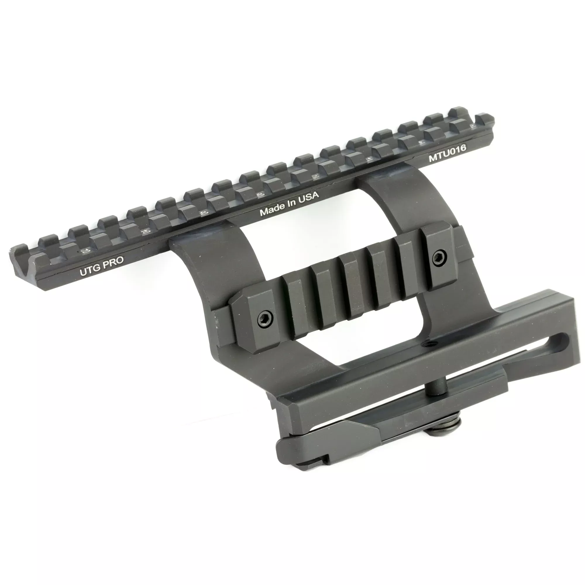 Leapers, Inc. - UTG Pro AK Quick Detach Side Mount Scope Rail, See-Through U-Cut, Aluminum — MTU016