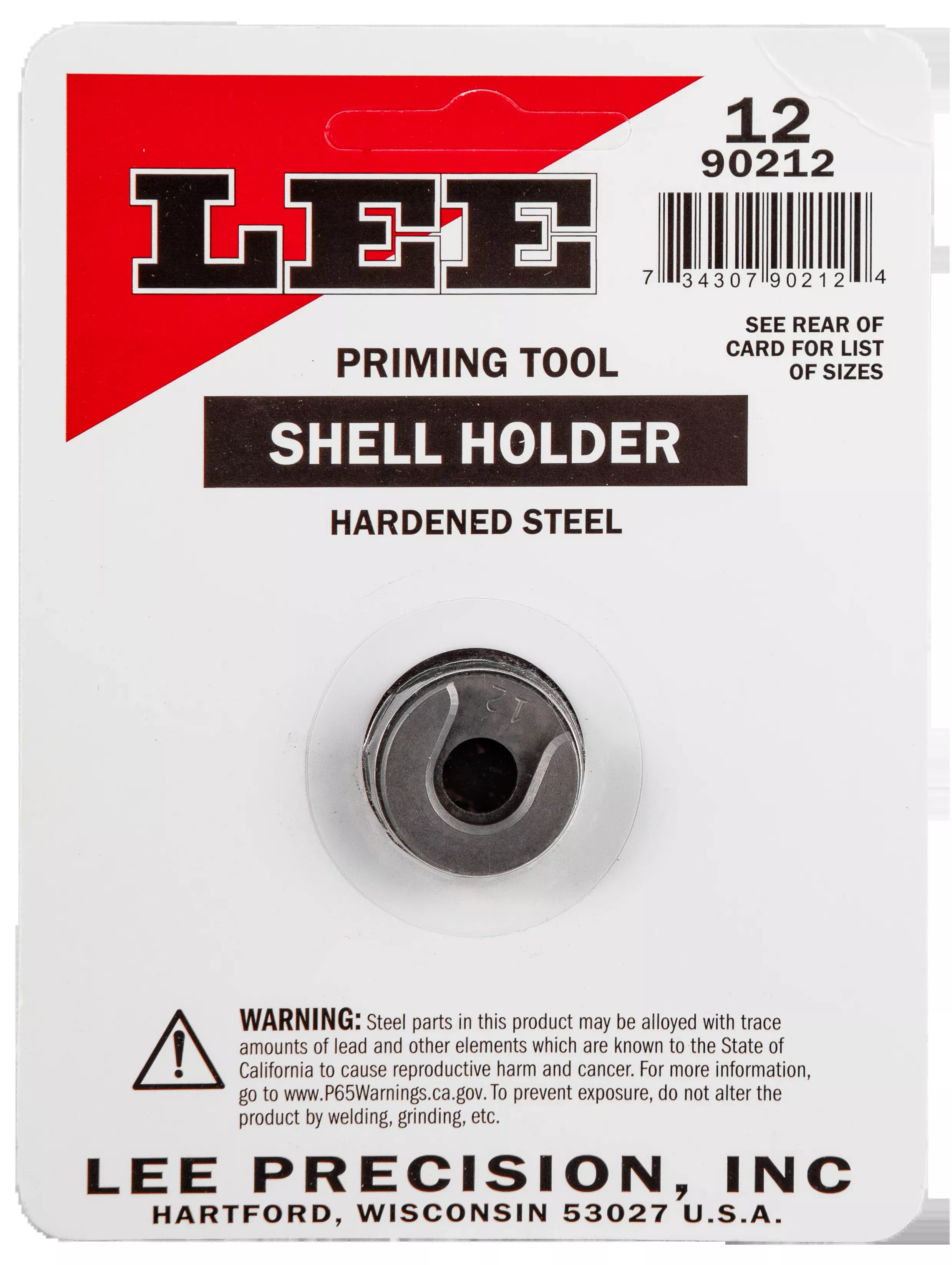 Lee Precision Auto Prime #12 Shell Holder for Hand Priming Tools, Hardened Steel 90212