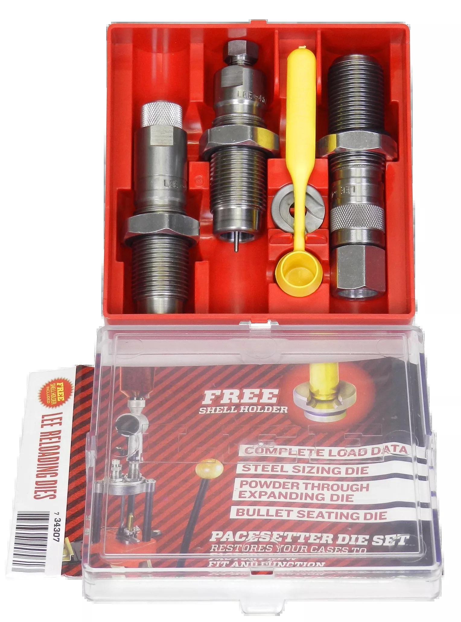 Lee Precision Carbide 3-Die Set for .32 S&W Pistol Reloading with Shell Holder & Dipper 90696