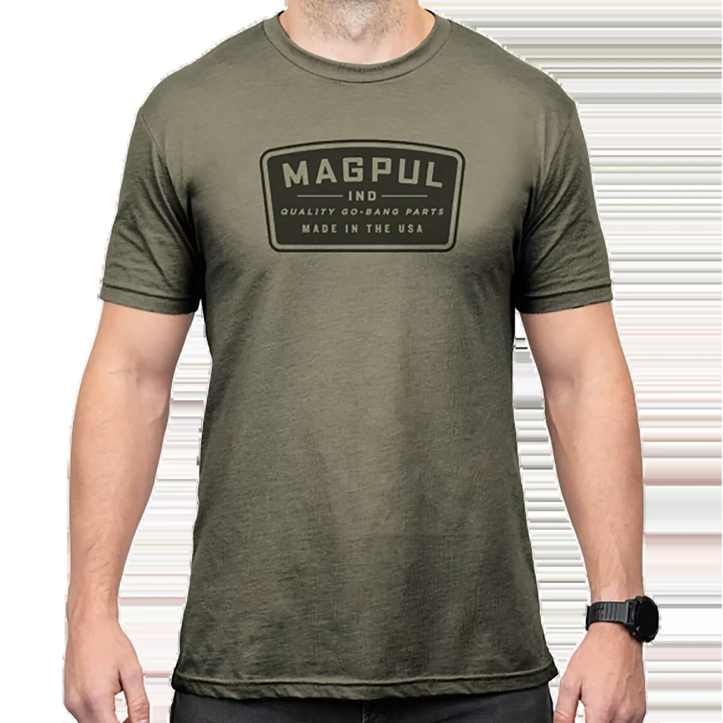 MAGPUL INDUSTRIES CORP Go Bang Parts Short-Sleeve T-Shirt, Cotton/Poly Blend, Olive Drab Heather, MAG1526-316-2XL