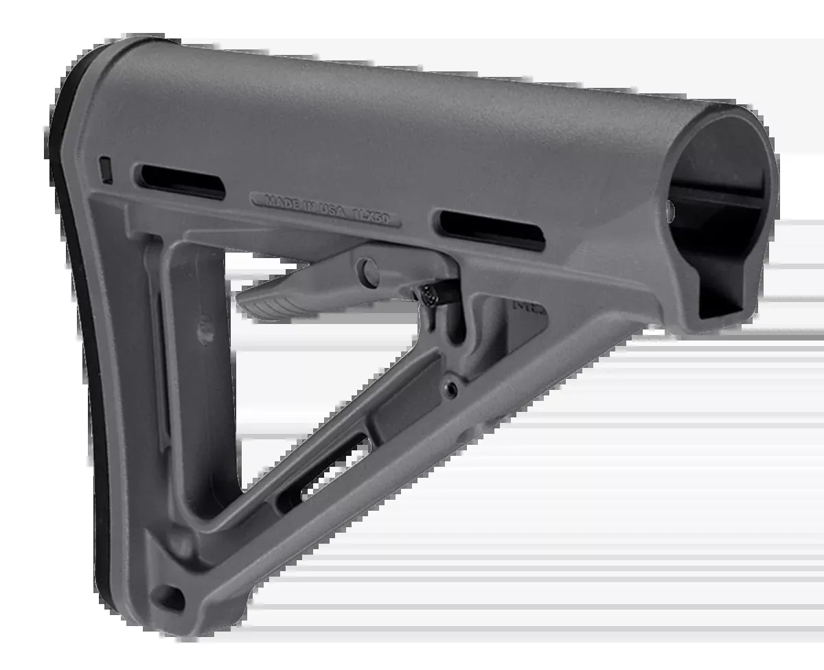 Magpul Industries MOE Carbine Stock Mil-Spec Stealth Gray Synthetic for AR-15/M16/M4