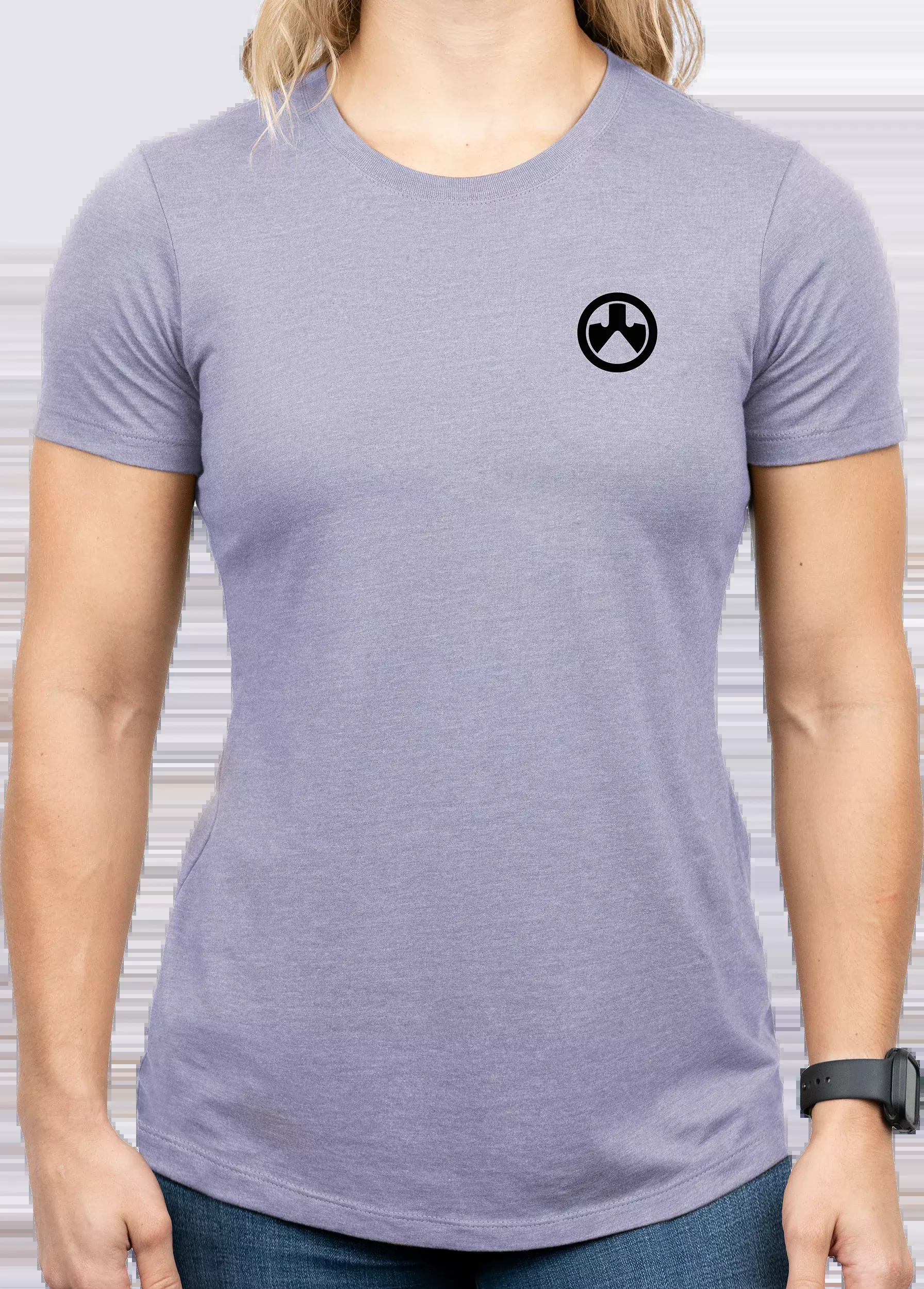 Magpul Women’s Groovy T‑Shirt in Orchid Heather, Short Sleeve V‑Neck, Cotton‑Poly Blend, 3XL – MAG13405303X