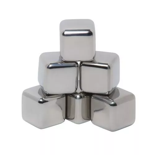 Mammoth Stainless Steel Ice Cubes - 6 Ice Cubes