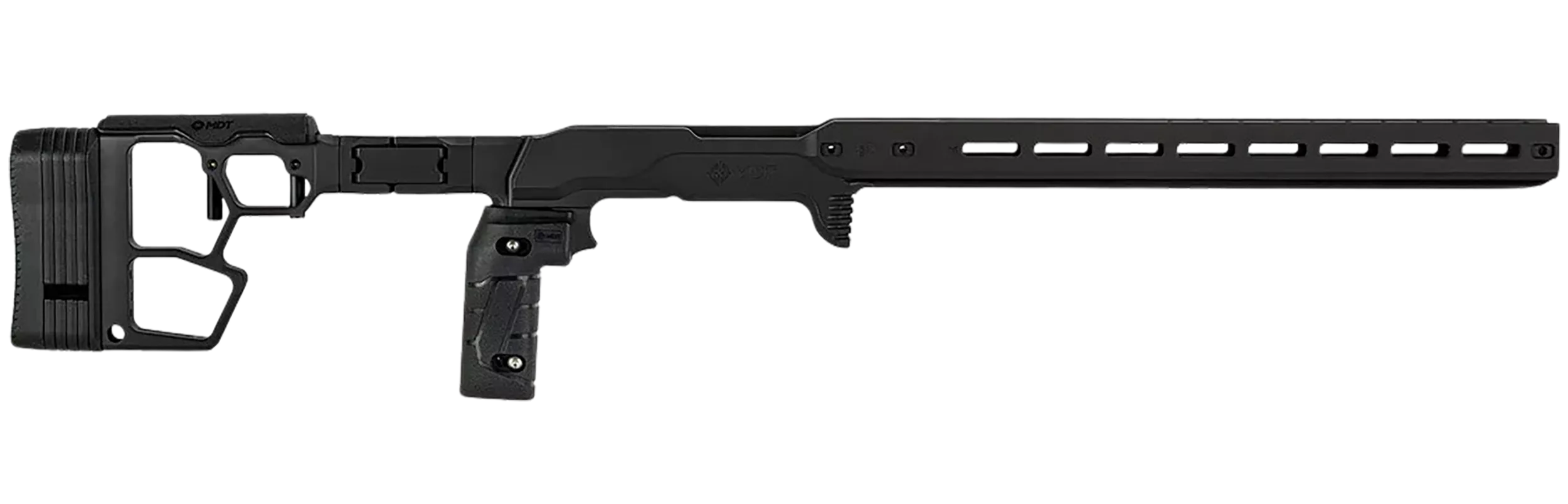 Mdt Sporting Goods Inc 116079BLK ACC Premier Gen2 Chassis Cerakote Black Aluminum Fits Ruger American Rimfire 34.40" OAL