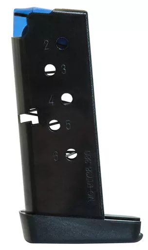 Mec-Gar USA Taurus PT738 TCP 380 ACP 6 Round Magazine - Black